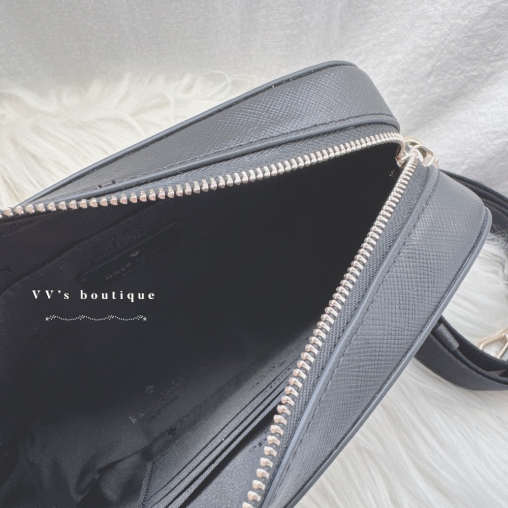 NWT Kate Spade Madison Saffiano Leather Mini Camera Crossbody Bag Black KC584 - Picture 7 of 9